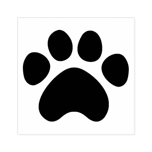 Paw Print Rubberen stempel (Afrduk)