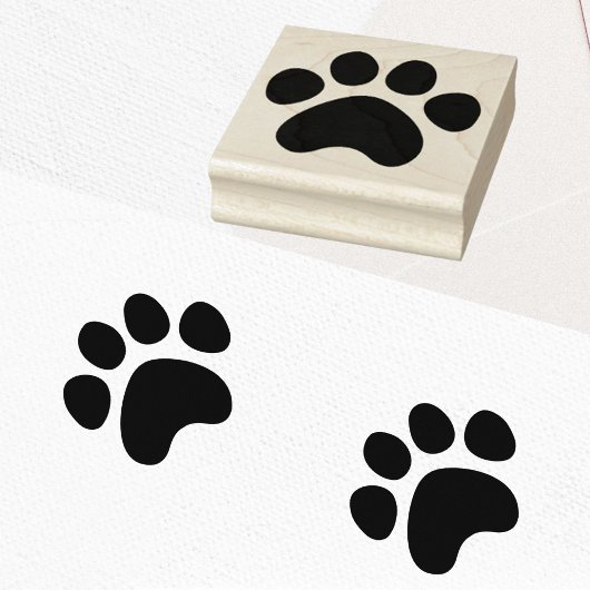 Paw Print Rubberen stempel