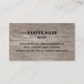 Paw print rustieke cowboy groomer visitekaartje (Achterkant)