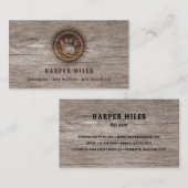 Paw print rustieke cowboy groomer visitekaartje (Voorkant / Achterkant)