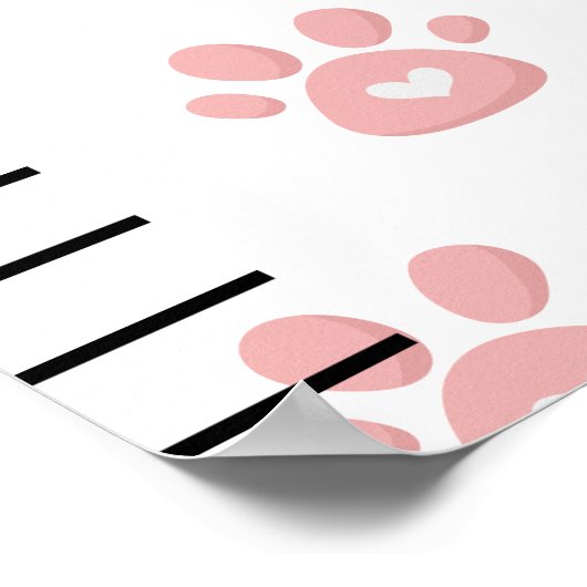 Paw Print Schattigee Baby groeikaart (Hoek)