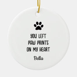 Paw Print Sign Pet Memorial Persoonlijke foto Keramisch Ornament