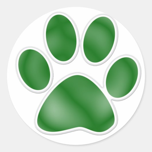 Paw Print - SRF Ronde Sticker (Voorkant)