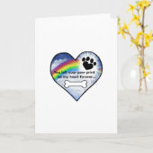 Paw Print Sympathie Gedicht Kaart (Gele Bloem)