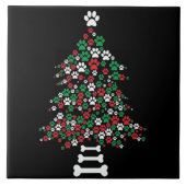 Paw Print Tegel Design Geïnspireerd door een vakan Tegeltje (Voorkant)