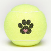 Paw Print Tennis Ball Tennisballen (Voorkant)