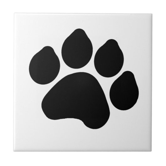 Paw Print Tile Tegeltje (Voorkant)