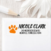 PAW PRINT TRENDY SCRIPT RETOURADRES LABELS (Insitu)