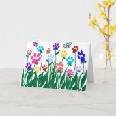 Paw Print Tuin lege kaart (Gele Bloem)
