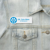 Paw Print Veterinarian Naamplaatje (In situ)