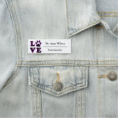 Paw Print Veterinarian Name Tag (In situ)