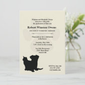 Paw Print Veterinary Afstuderen Uitnodiging (Staand voorkant)