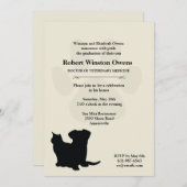 Paw Print Veterinary Afstuderen Uitnodiging (Voorkant / Achterkant)