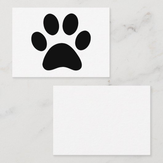 PAW PRINT VISITEKAARTJE (Voorkant / Achterkant)