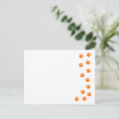 Paw Print - Voeg je eigen naam of hondenras toe Briefkaart (Staand voorkant)