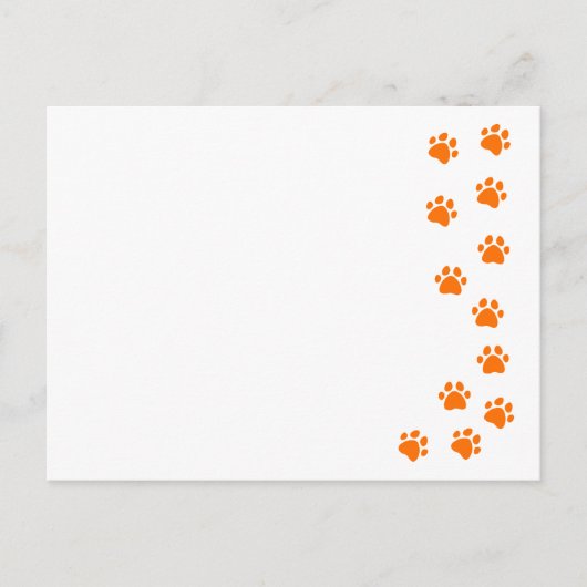Paw Print - Voeg je eigen naam of hondenras toe Briefkaart (Voorkant)