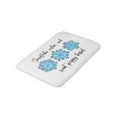 Paw Print Winter Snowflake Badmat (Gekanteld)