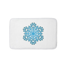 Paw Print Winter Snowflake Badmat