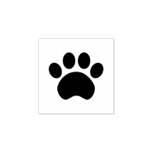 Paw Print Wood Stempel