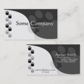 Paw Print (zwart en wit) Visitekaartje (Voorkant / Achterkant)