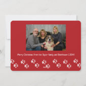Paw Prints, 2 foto's, pretkerst, et Feestdagenkaart (Achterkant)