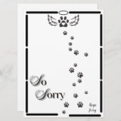 Paw Prints Angel Wings Design Feestdagenkaart (Voorkant / Achterkant)