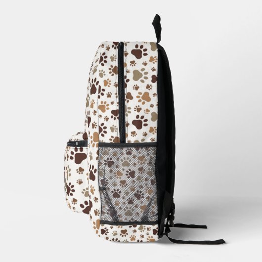 Paw Prints Backpack Bedrukte Rugzak (Rechts)