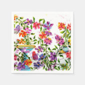 PAW PRINTS BIRD BATH PAPIER NAPKINS SERVETTEN (Voorkant)