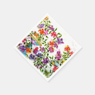 PAW PRINTS BIRD BATH PAPIER NAPKINS SERVETTEN