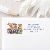 PAW PRINTS BIRD BATH RETURN ADRES ETIKETTERS ETIKET (Insitu)