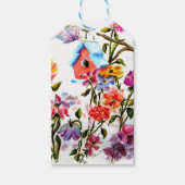 PAW PRINTS BIRD HOUSE CADEAULABEL (Voorkant)