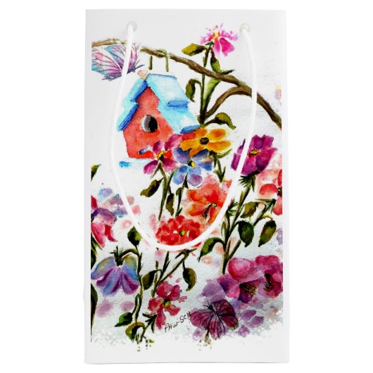 PAW PRINTS BIRD HOUSE KLEIN CADEAUZAKJE (Achterkant)