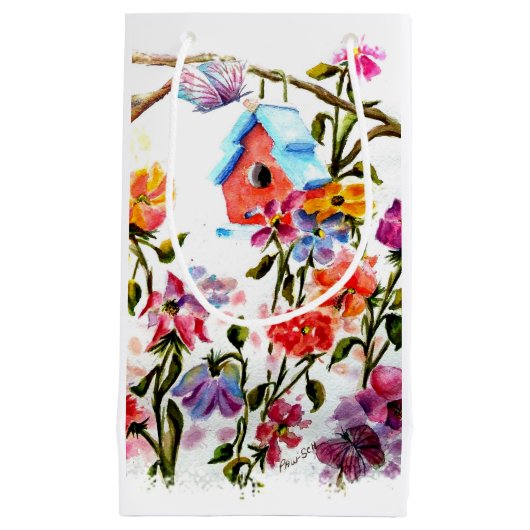 PAW PRINTS BIRD HOUSE KLEIN CADEAUZAKJE (Voorkant)