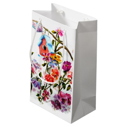 PAW PRINTS BIRD HOUSE KLEIN CADEAUZAKJE (Achterkant Gekanteld)