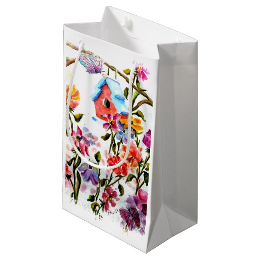 PAW PRINTS BIRD HOUSE KLEIN CADEAUZAKJE (Voorkant Gekanteld)