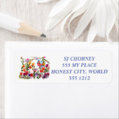 PAW PRINTS BIRD HOUSE RETOURADRES LABELS (Insitu)