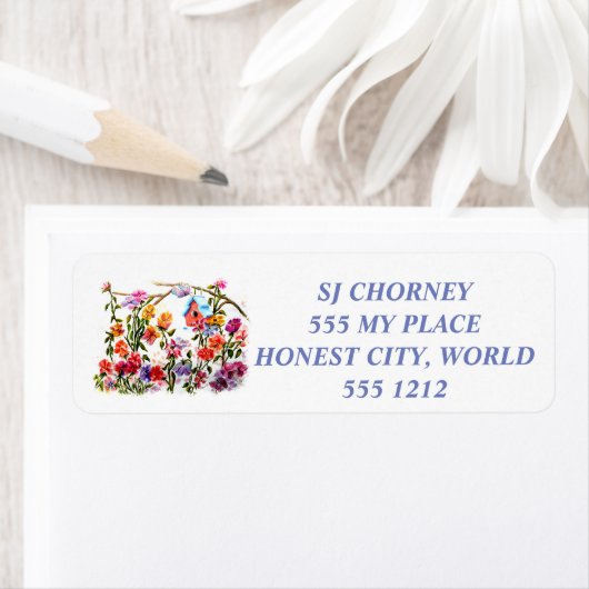 PAW PRINTS BIRD HOUSE RETOURADRES LABELS (Insitu)