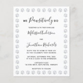 Paw Prints Budget Wedding Briefkaart (Voorkant)