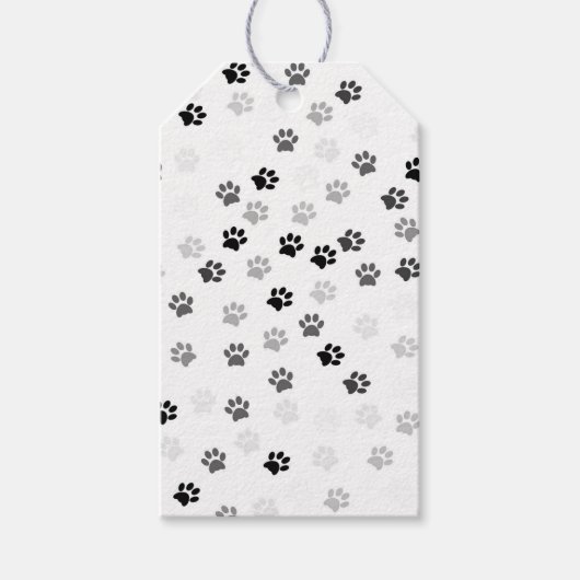 Paw Prints Cadeau Labels voor Hondenliefhebbers Cadeaulabel (Voorkant)
