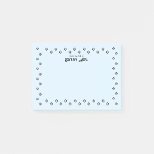 Paw Prints Custom Vanaf het bureau van Post-it® Notes (Voorkant)