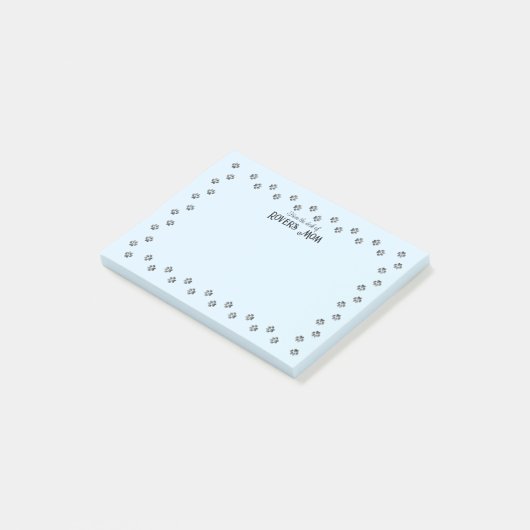 Paw Prints Custom Vanaf het bureau van Post-it® Notes (Schuin)