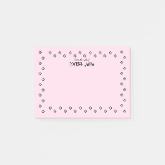 Paw Prints Custom Vanaf het bureau van Post-it® Notes (Voorkant)