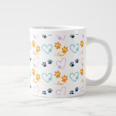 Paw Prints Cute Dog Lover  Grote Koffiekop (Rechts)