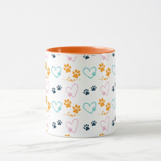 Paw Prints Cute Dog Lover  Mok (Midden)