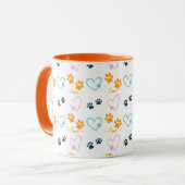 Paw Prints Cute Dog Lover  Mok (Voorkant links)