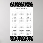 Paw Prints Design 2026 Calendar Poster (Voorkant)