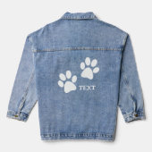 Paw Prints Design Denim Jasje Jacket (Achterkant)
