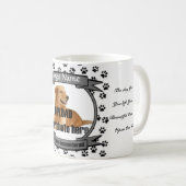 Paw Prints Dog Memorial Keepslag Koffiemok (Voorkant rechts)