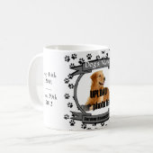 Paw Prints Dog Memorial Keepslag Koffiemok (Voorkant links)