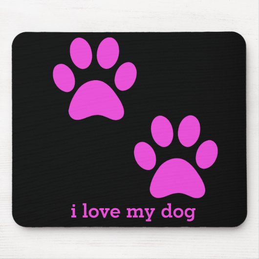 Paw Prints Dog Mousepad Muismat (Voorkant)